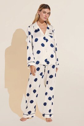 Inez Washable Silk Printed Long PJ Set-AE