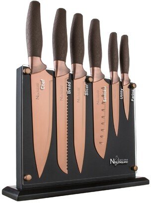 New England Cutlery 7-Pc. Titanium Coated Cutlery Set