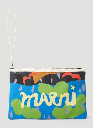 Marni x No Vacancy Graphic Print Pouch - Man Briefcases Multicolour One Size