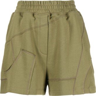 Panelled Cotton Track Shorts