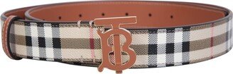 Tb Check Pattern Beige Belt