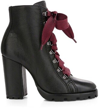 Zara Leather Combat Boots