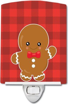 Christmas Gingerbread Boy Ceramic Night Light