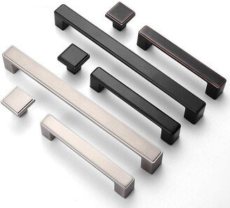 Bushed Silver/Oil Rubbed Bronze/Black Knob Kitchen Cabinet Pull Drawer Dresser Aluminum Alloy Door Handles Furniture Hardware