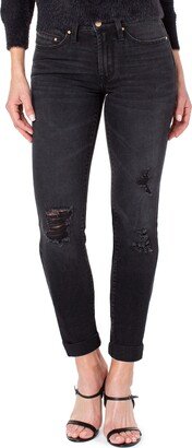 Mid Rise Rolled Cuff Jeans