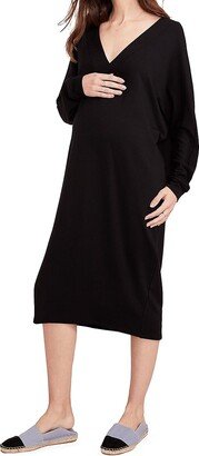 The Visitor Hospital Maternity Nursing Friendly Midi Dress-AA