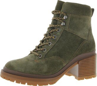 Trillis Womens Leather Lugged Combat & Lace-up Boots