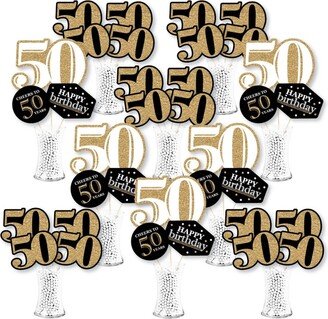 Big Dot Of Happiness Adult 50th Birthday - Centerpiece Sticks Showstopper Table Toppers 35 Pc