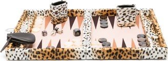 Hector Saxe Leopard-Print Backgammon Set