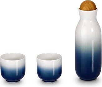 Acera Bloom Carafe Set - Tea Cups - Black, Blue, White