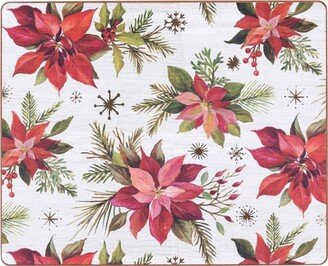 Poinsettia Christmas Hardboard Pmat S/6