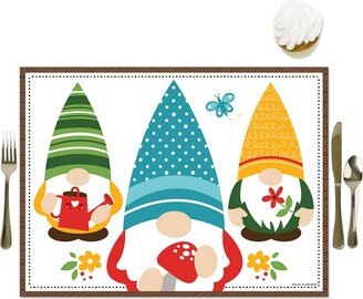 Big Dot Of Happiness Garden Gnomes - Party Table Decorations - Forest Gnome Party Placemats - 16 Ct