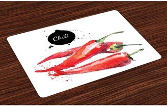 Food Place Mats, Set of 4