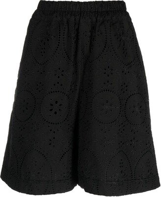 broderie-anglaise Bermuda shorts