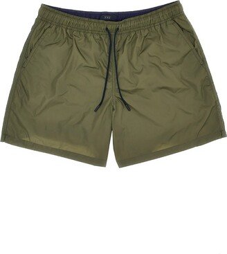 Side-Stripe Drawstring Swim Shorts