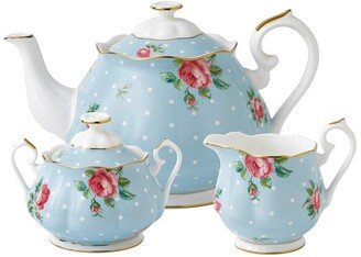 Polka Blue Teapot Set