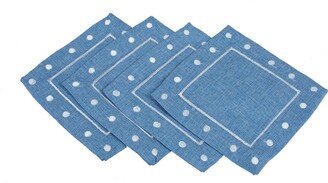 Polka Dot Embroidered Placemats - Set of 4, 6