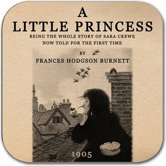 A Little Princess By Frances Hodgson Burnett Coaster. Coffee Mug Coaster With Book Design, Bookish Gift, Literary Gift