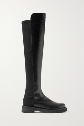 5050 Lift Leather And Stretch Over-the-knee Boots - Black