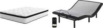 Chime 12 Inch Hybrid Black/White 2-Piece Mattress Package-AA