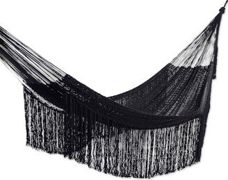 Handmade Ebony Cascade Cotton Rope Hammock