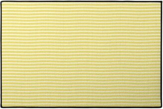 Door Mats: Wonky Stripe - Sunny Door Mat, Yellow