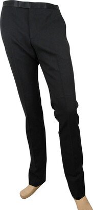 Men's Stretch Skinny 60s Black Cotton Elastane Dress Pant