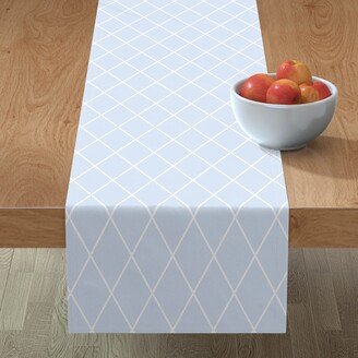 Table Runners: Clemmie's Lattice - Blue Table Runner, 90X16, Blue