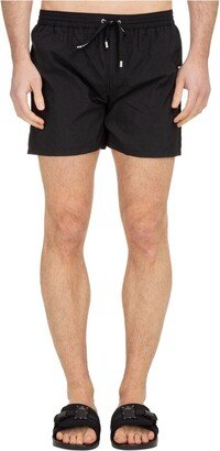 Logo Printed Drawstring Swim Shorts-AP