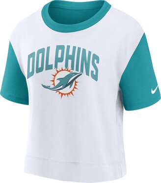 Women's Fashion (NFL Miami Dolphins) High-Hip T-Shirt in Blue