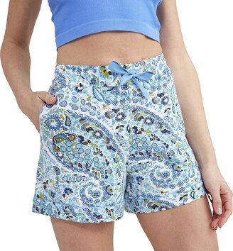 Women's Cotton Pajama Shorts With Pockets (Extended Size Range)