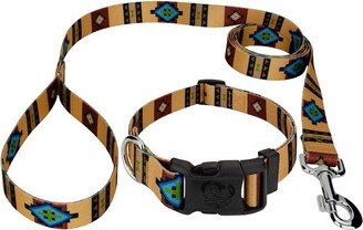 Country Brook Petz Native Arizona Deluxe Dog Collar and Leash (1/2 Inch, Mini)