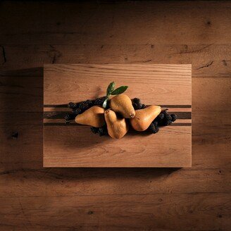 14X20 Teak Serving Board with Triple Stripe