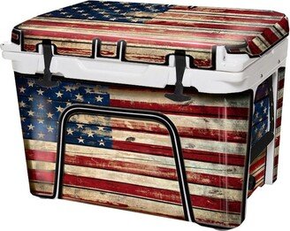 Custom Cooler Vinyl Wrap Skin Decal Fits Yeti Roadie 48 Wheeled | Cooler Not Included Personalized - Full Old Glory Americana USA Flag