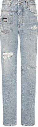 Distressed Denim Jeans-AC