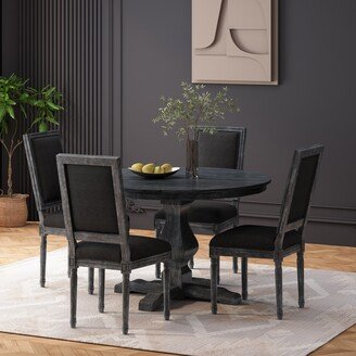 Remuda Upholstered 5 Piece Circular Dining Set