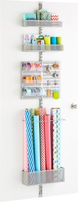 Elfa Utility Mesh Gift Packaging Over the Door Rack Platinum