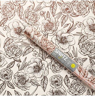 Foil Peonies Gift Wrapping Paper - Spritz™