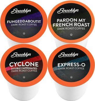 Brooklyn Beans Roastery Brooklyn Beans Bold Variety Pack Coffee Pods, Compatible 2.0 Keurig K-Cup,40 Ct