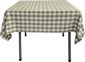 Gingham Checkered Square Tablecloth Apple Green & White, Choose