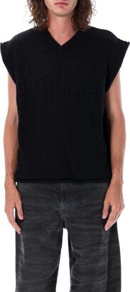 Logo Sleeveless Sweater-AC