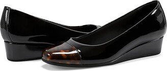 Gracey (Black Patent Leather/Brown Tortoise Patent) High Heels