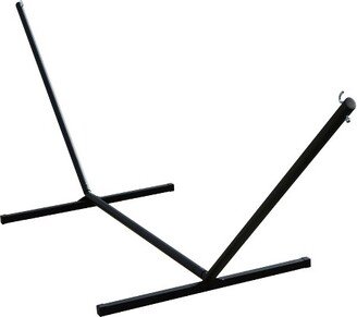 The Hamptons Collection 180” Black Steel 3-Beam Hammock Stand With Hardware