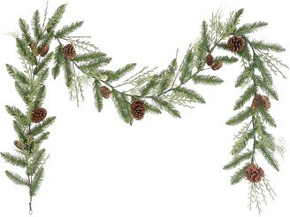 110 Artificial Cypress Spring Garland with Pinecones