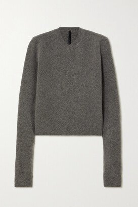 Old School Stretch-cashmere And Silk-blend Sweater - Gray