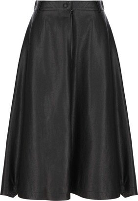 A-Line Draped Midi Skirt