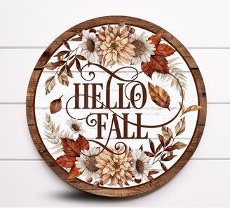 Wreath Sign, Hello Fall Neutral Theme Sugar Pepper Designs, Sign For Wreath, Thanksgiving Supplies