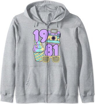 80s Reunion Class of 1981 Class of 1981 Graduation Photography Student 80s School Zip Hoodie