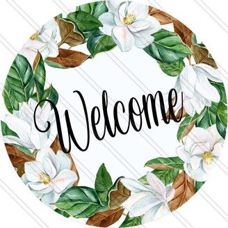 Welcome Sign - Magnolia Home Spring Wreath Everyday Metal