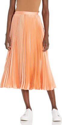 womens Pleated a Line Midi Skirt